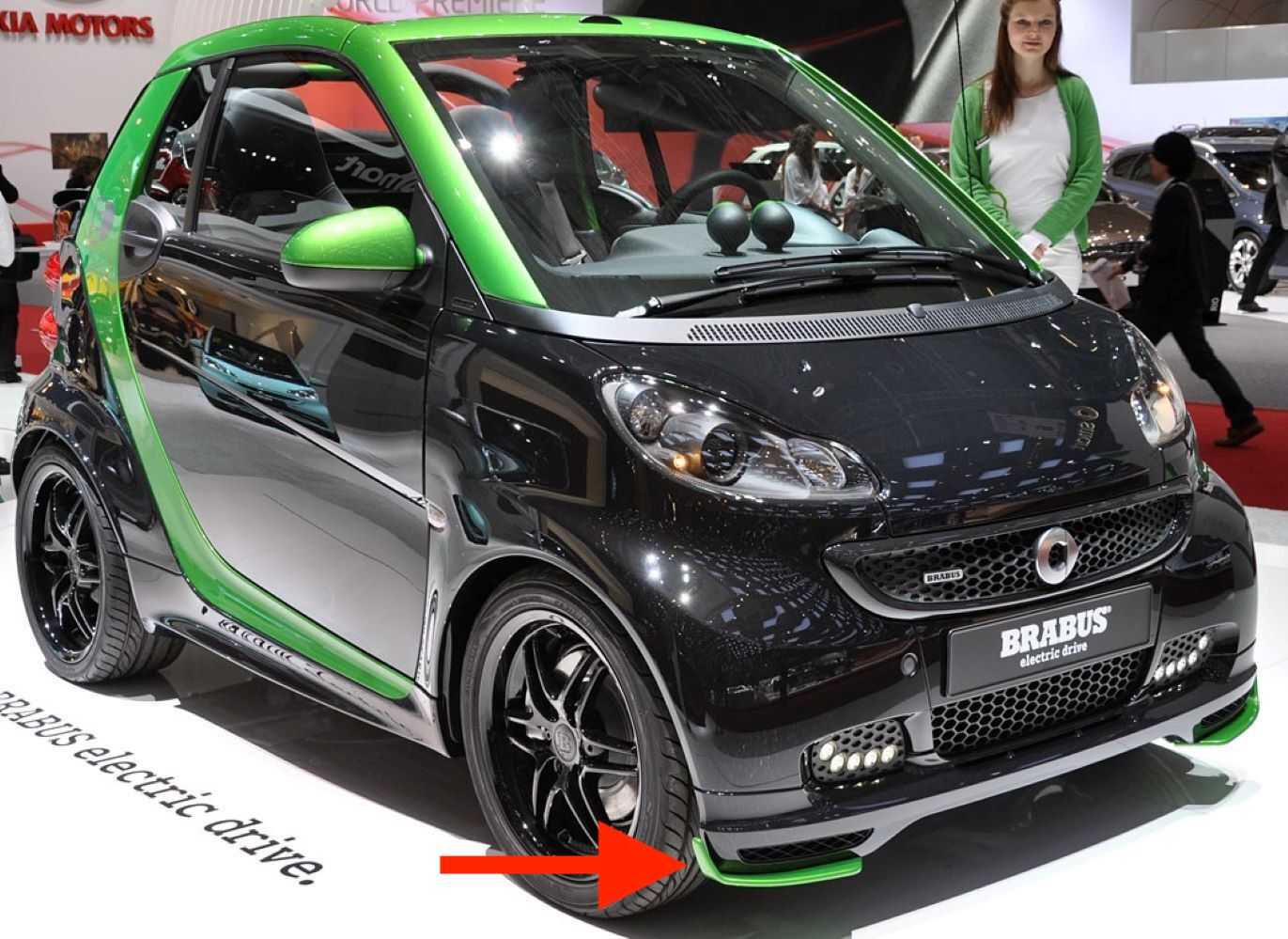 Smart Fortwo 451 BRABUS-Style Front Bumper Canards